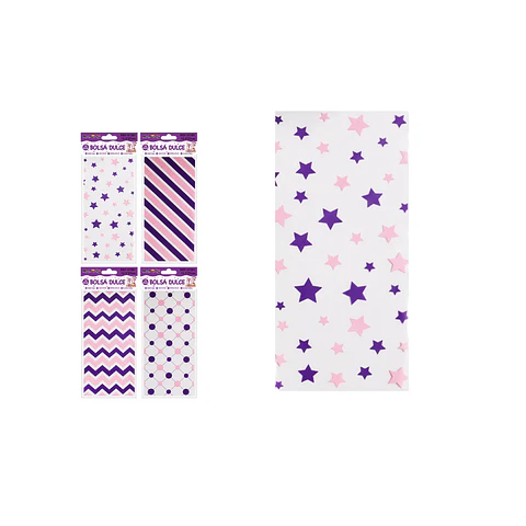 Bolsa para dulces geométrico 12.5*27cm 12pcs Diseño Aleatorio