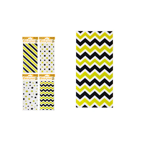 Bolsa para dulces geométrico 12.5*27cm 12pcs Diseño Aleatorio