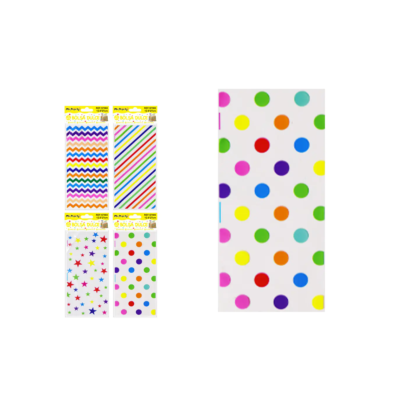 Bolsa para dulces geométrico 12.5*27cm 12pcs Diseño Aleatorio 1