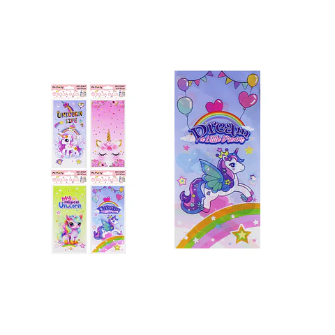 Bolsa para dulces unicorio 12.5*27cm 12pcs Diseño Aleatorio