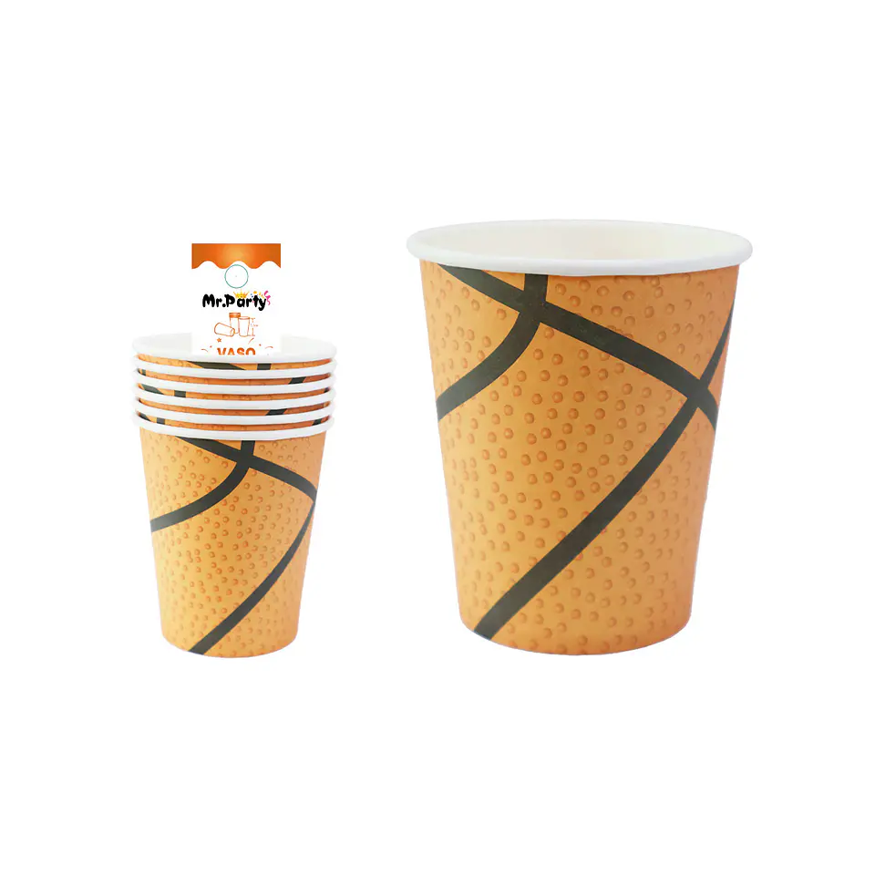 Vasos de papel baloncesto 6pcs 1