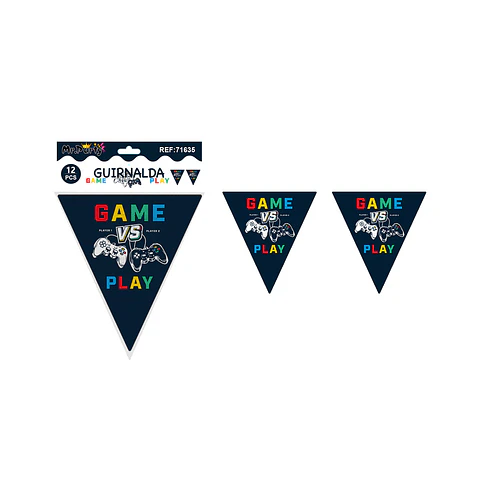 Banderines triangulares con videojuegos 6pcs