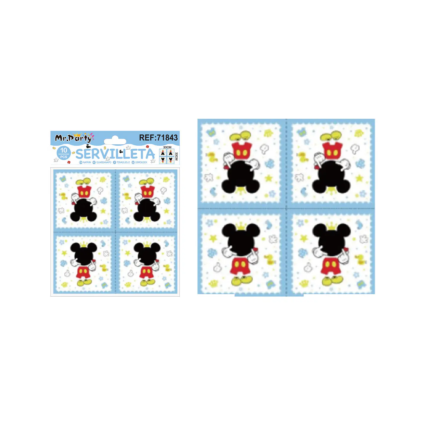 Servilletas de Mickey 33*33cm 10pcs 1