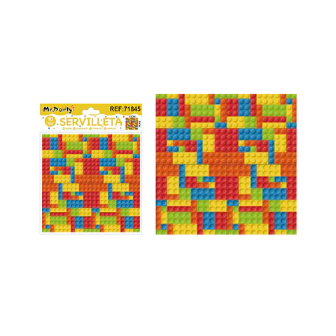 Servilletas de lego bloques 33*33cm 10pcs