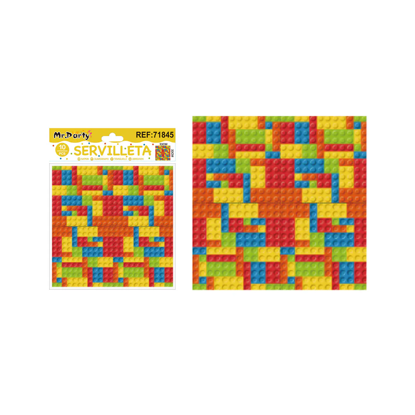 Servilletas de lego bloques 33*33cm 10pcs 1