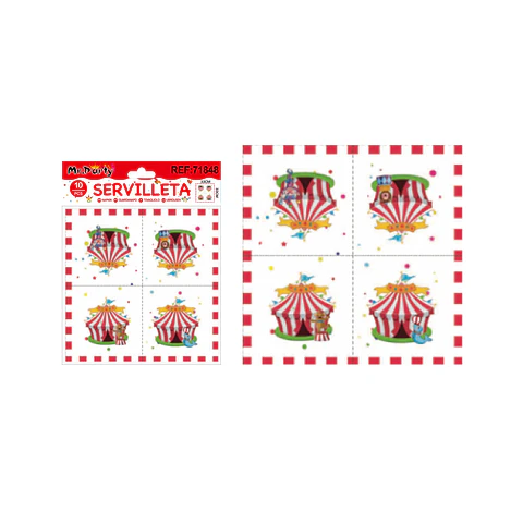 Servilletas de circo 33*33cm 10pcs