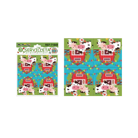 Servilletas de granja 33*33cm 10pcs