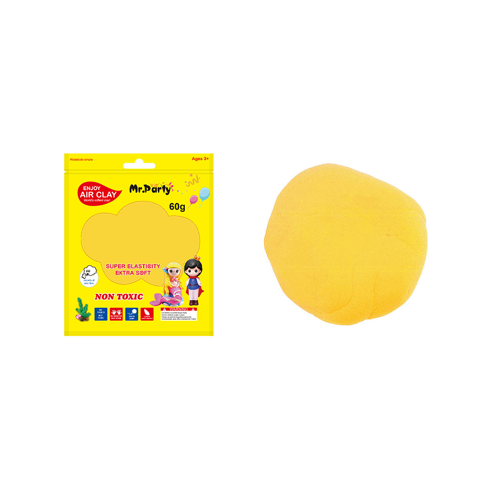 Cristal slime amarillo con glitter 120g