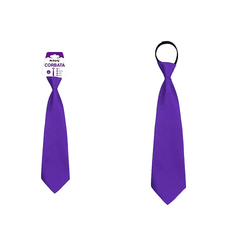Corbata de satén morado