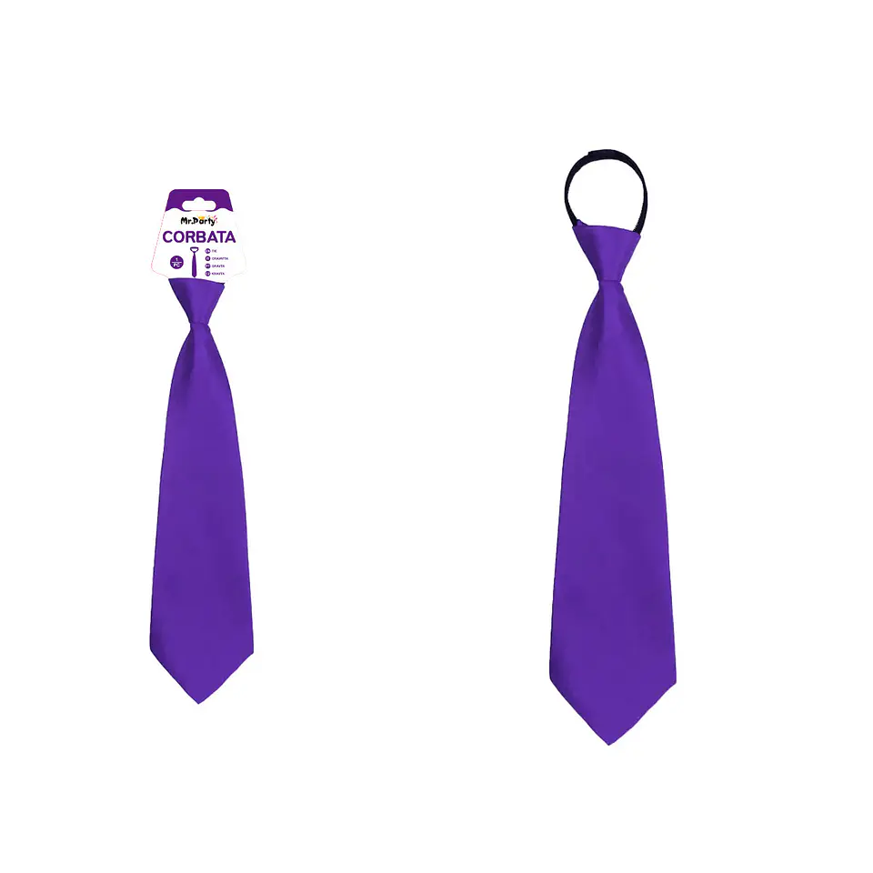 Corbata de satén morado 1