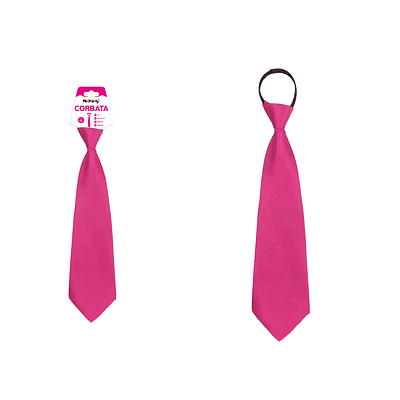 Corbata de satén fucsia