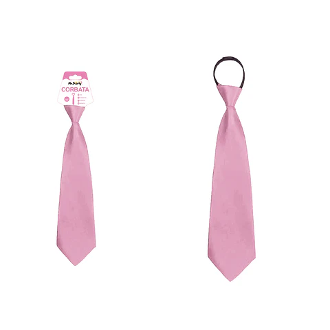 Corbata de satén rosa