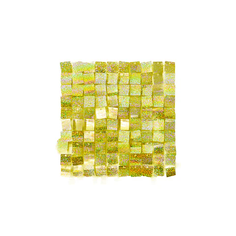 Panel decorativo shimmer wall cuadrado láser dorado 30*30cm