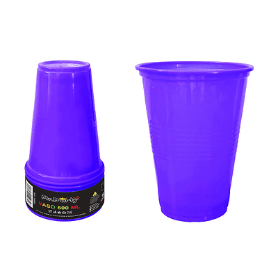 Vasos de plásticos púrpura oscuro 500ML 10pcs