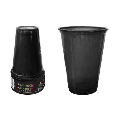 Vasos de plásticos negro 500ML 10pcs