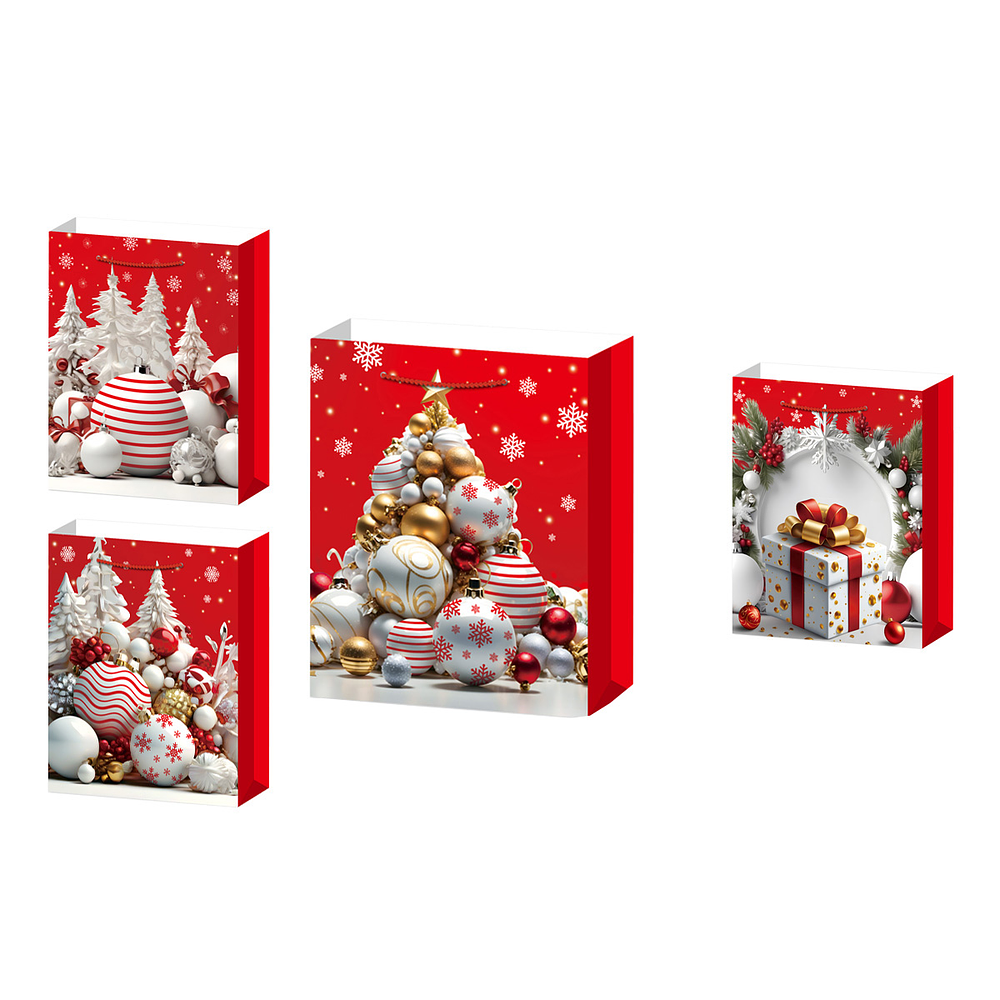 Bolsa de regalo de Navidad 32x26x10cm 12pcs Diseño Aleatorio