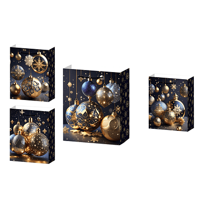 Bolsa de regalo de Navidad 32x26x10cm 12pcs Diseño Aleatorio