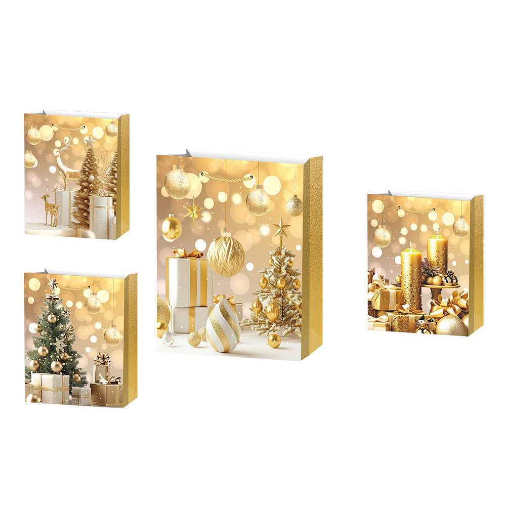 Bolsa de regalo de Navidad 23x18x10cm 12pcs Diseño Aleatorio