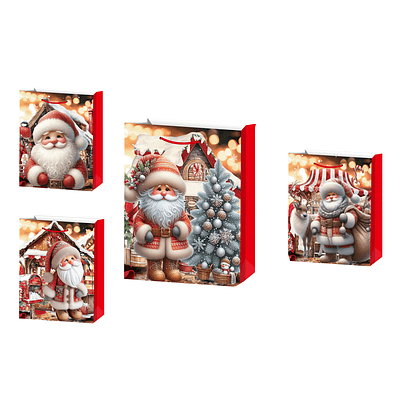 Bolsa de regalo de Navidad 41.5x30x12cm 12pcs Diseño Aleatorio
