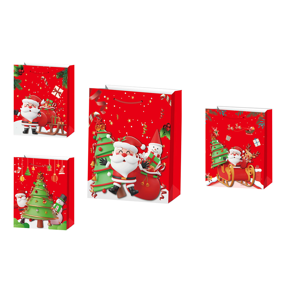 Bolsa de regalo de Navidad 32x26x10cm 12pcs Diseño Aleatorio
