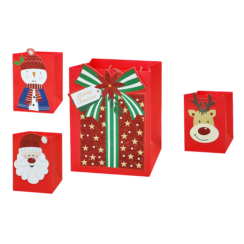 Bolsa de regalo de Navidad 32x26x12cm 12pcs Diseño Aleatorio