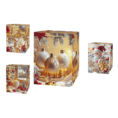 Bolsa de regalo de Navidad 23x18x10cm 12pcs Diseño Aleatorio