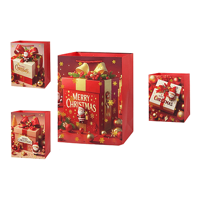 Bolsa de regalo de Navidad 32x26x12cm 12pcs Diseño Aleatorio