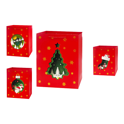 Bolsa de regalo de Navidad 23x18x10cm 12pcs Diseño Aleatorio