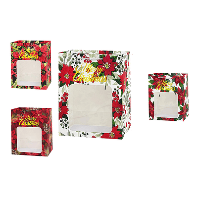 Bolsa de regalo de Navidad 23x18x10cm 12pcs Diseño Aleatorio