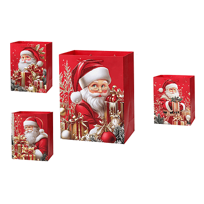 Bolsa de regalo de Navidad 32x26x12cm 12pcs Diseño Aleatorio