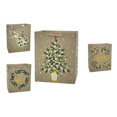 Bolsa de regalo de Navidad 40x30x12cm 12pcs Diseño Aleatorio