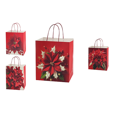 Bolsa de regalo de Navidad 32x26x12cm 12pcs Diseño Aleatorio