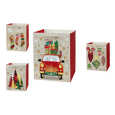 Bolsa de regalo de Navidad 23x18x10cm 12pcs Diseño Aleatorio
