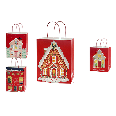 Bolsa de regalo de Navidad 40x30x12cm 12pcs Diseño Aleatorio