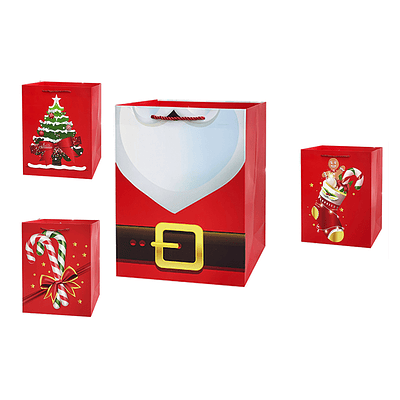 Bolsa de regalo de Navidad 32x26x12cm 12pcs Diseño Aleatorio