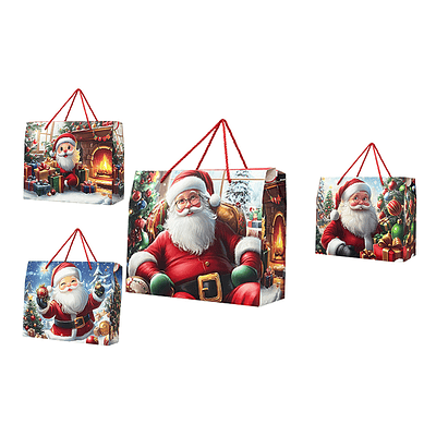 Bolsa de regalo de Navidad 27.5x23x12.5cm 12pcs Diseño Aleatorio