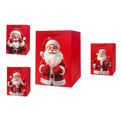 Bolsa de regalo de Navidad 23x18x10cm 12pcs Diseño Aleatorio