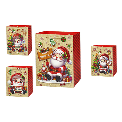 Bolsa de regalo de Navidad 40x30x12cm 12pcs Diseño Aleatorio