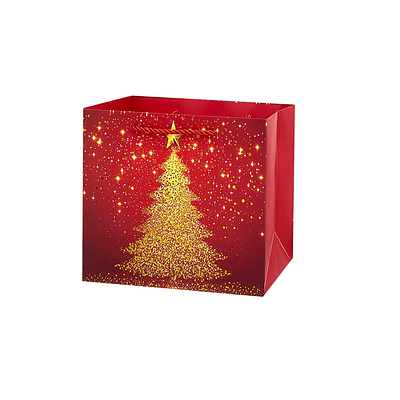 Bolsa de regalo de Navidad horizontal 26x32x10cm 12pcs Diseño Aleatorio