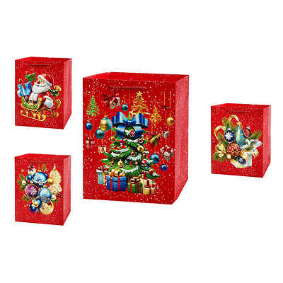 Bolsa de regalo de Navidad 40x30x12cm 12pcs Diseño Aleatorio