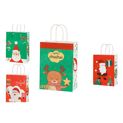 Bolsa de regalo Navidad 27x21x11 12pcs Diseño Aleatorio