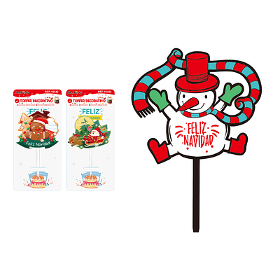 Adorno acrílico navideño para torta Diseño Aleatorio