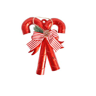 Colgante bastón de Navidad 13x22cm