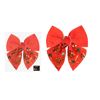 Lazo decorativo navideño 22x25x10cm