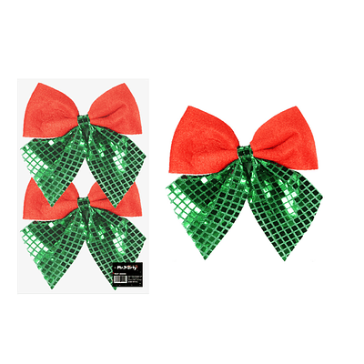 Lazo decorativo navideño 11x14x6cm 2pcs