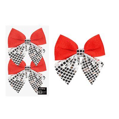 Lazo decorativo navideño 11x14x6cm 2pcs