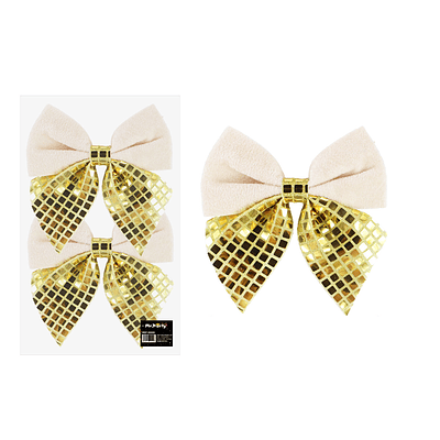 Lazo decorativo navideño 11x14x6cm 2pcs