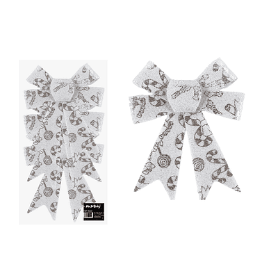 Lazo decorativo navideño 10x12cm 2pcs