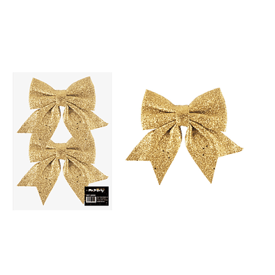Lazo decorativo navideño 12x14x6cm 2pcs