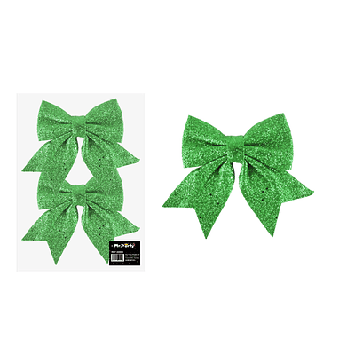 Lazo decorativo navideño 12x14x6cm 2pcs